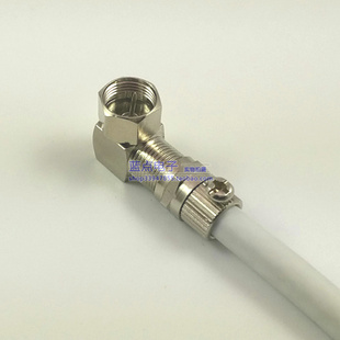 全铜螺丝公制F头 有线电视分支器转换接头 L型90度直角弯插头