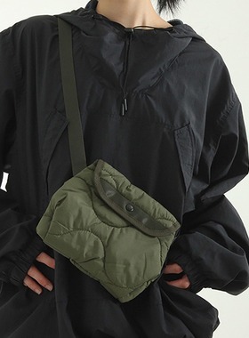 韩系localmansion尼龙小包wave quilting bag菱格单肩斜挎包