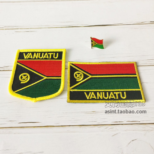 vanuatu瓦努阿图国旗布贴背胶