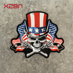 美国双管大刺绣补丁30x26cm美国布贴缝制风格 徽章布贴 服装