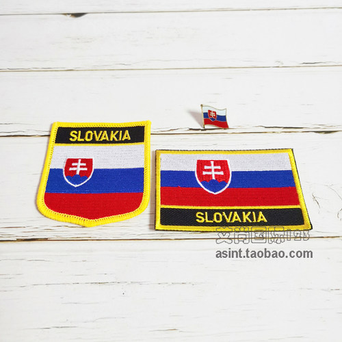 slovakia斯洛伐克国旗布贴