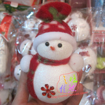 13cm小雪人圣诞节装饰品圣诞树配件挂件小公仔玩偶挂饰节日装饰品