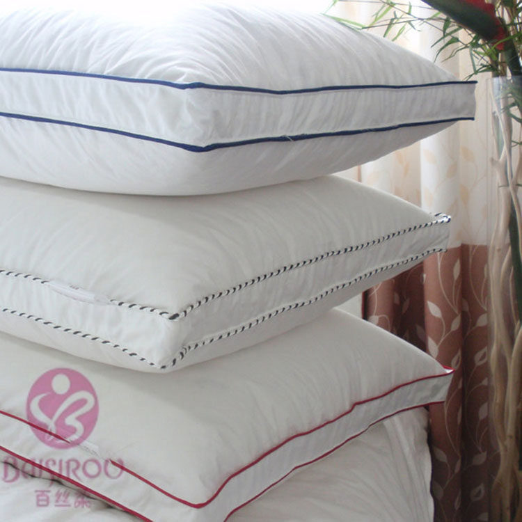百丝柔 出口羽绒枕头护颈枕95%白鹅绒枕芯五星酒店单人枕 无异味