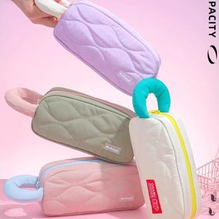 晨光大容量笔袋香蕉包可爱ins风高颜值学生文具袋简约原田治收纳