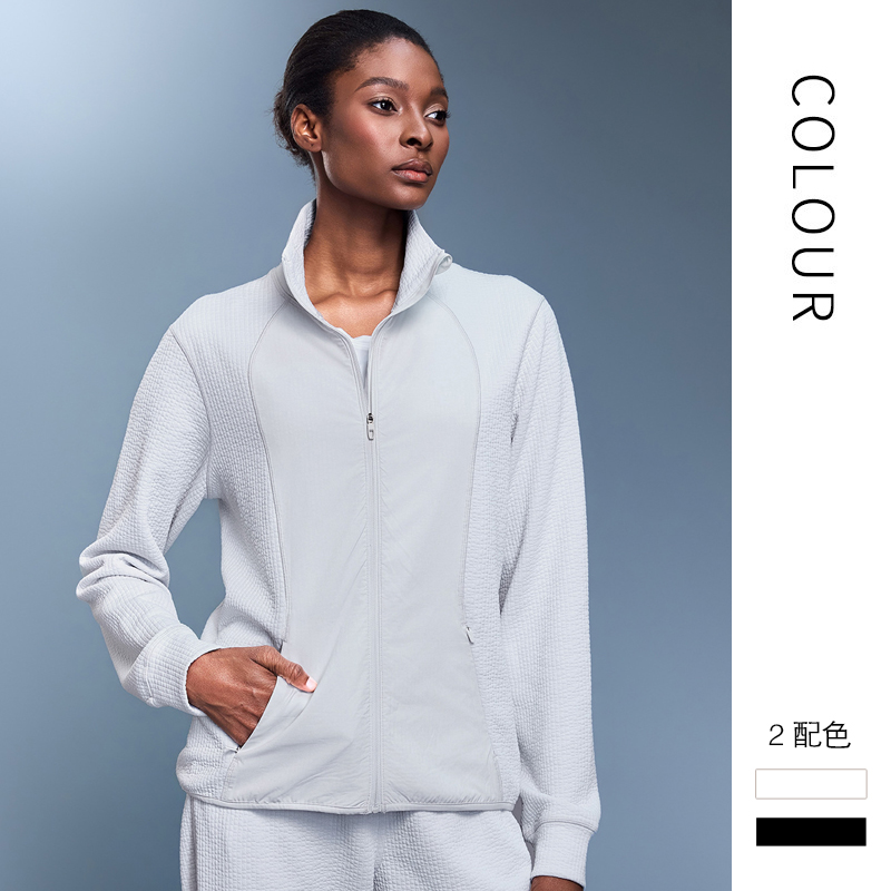 Waffle针织华夫格运动外套