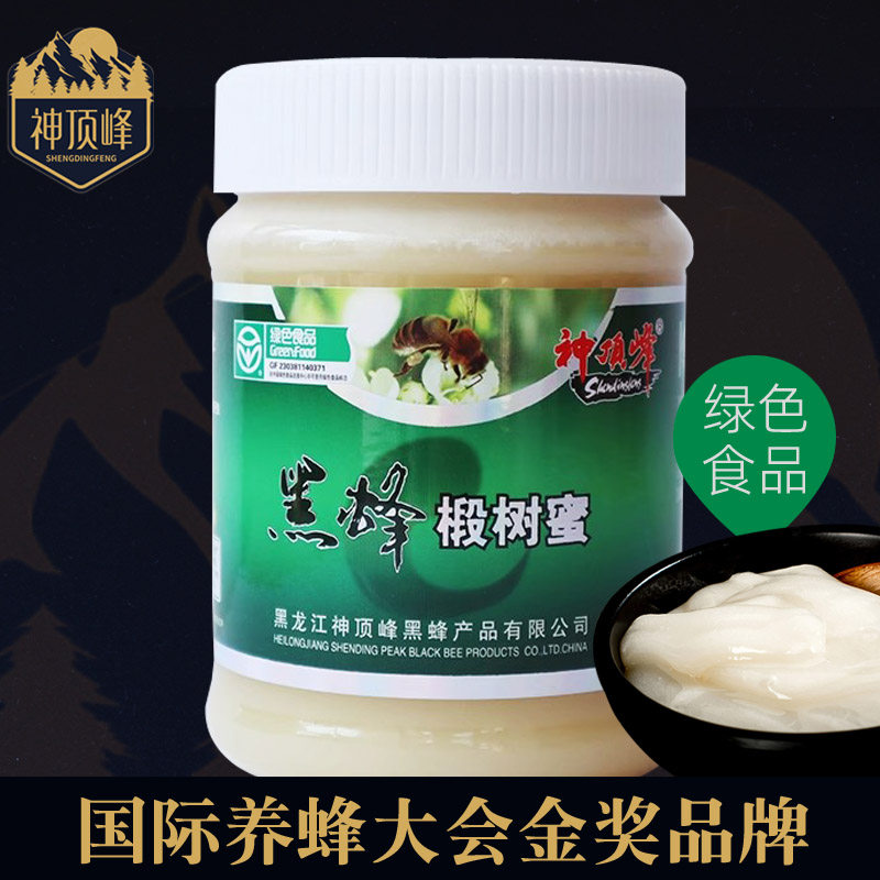 神顶峰纯正天然黑蜂椴树蜜野生蜂蜜东北雪蜜农家正品500g无添加