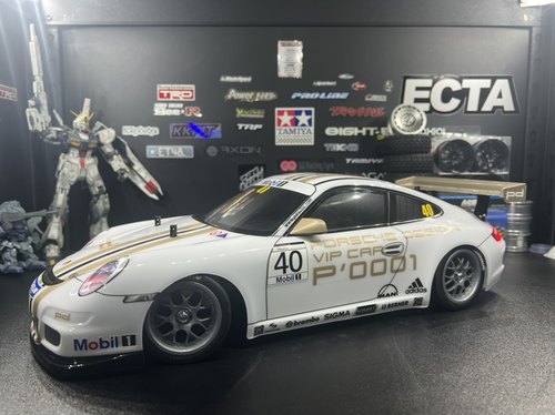Tamiya田宫保时捷911 GT3 CUP08 TT01E 电动遥控平跑车 47429