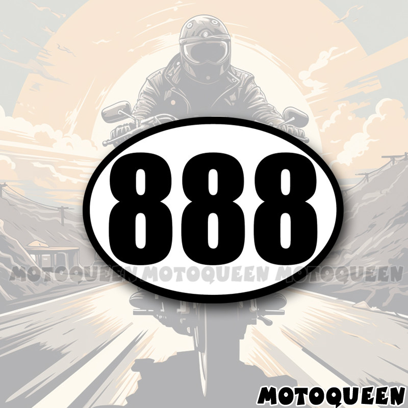 摩托车贴纸MOTOQUEEN数字装饰贴