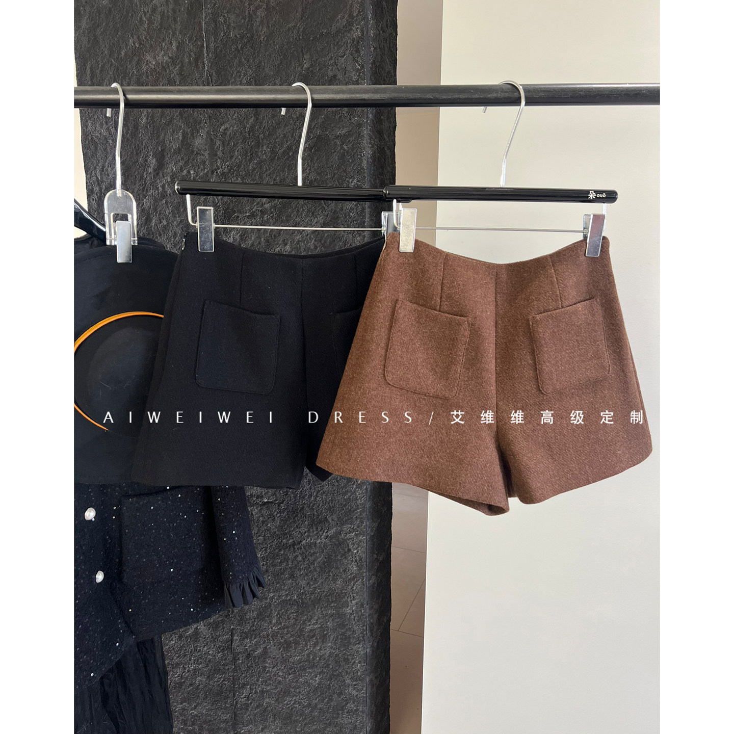 【秋冬标配】设计师款 保暖全羊毛呢 显瘦高腰立体口袋阔腿短靴裤,女装/女士精品,短裤,淘宝优惠券,粉丝福利购,淘宝优惠卷