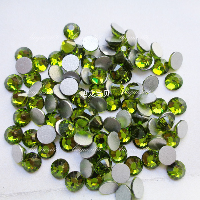 整包橄榄绿平底钻 美甲贴钻 工艺品粘钻 玻璃钻 手机壳饰品镶嵌钻