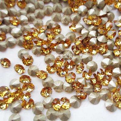 施家华子钻尖底圆形水钻美甲钻