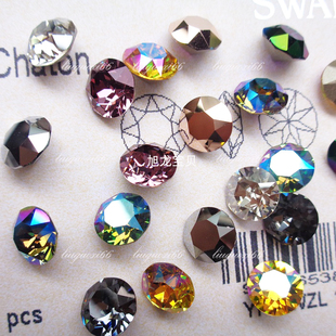 奥地利尖底钻1088款 美甲闪烁镀膜立体堆钻甲片施家钻 SS39约8.3MM