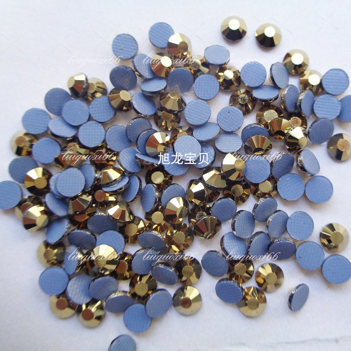 整包特精烫钻矿金色 婚纱镶钻 玻璃钻 美甲粘钻 礼服补钻饰品贴钻