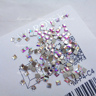 奥地利平底方形钻2400款 异形钻指甲直角正方水钻白色AB白 约2.2MM