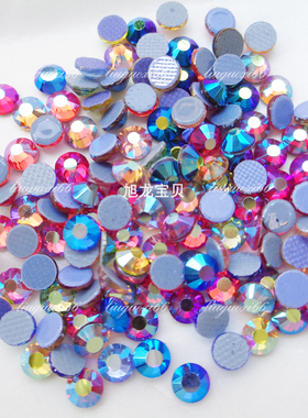 整包特精烫钻颜色AB SS16约4MM 美甲光疗钻婚纱秀禾服镶嵌胶底钻