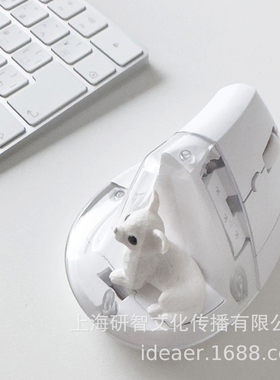 日本山业SANWA透明DIY动漫公仔展示快充鼠标400-MAWB217BK