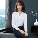 南航空姐制服白衬衫 职业装 V领长袖 新款 衬衣女空乘面试服装 工作服