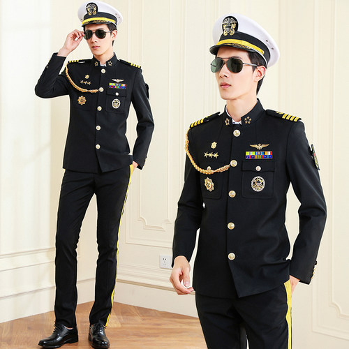船长海员水手黑色工作服