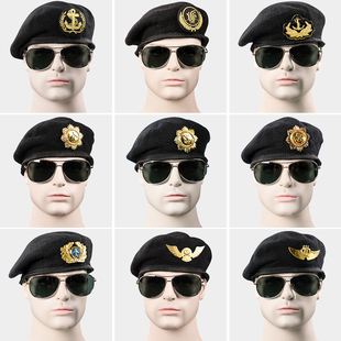 贝雷帽男羊毛保安帽韩版英伦青年潮人水兵舞帽子船帽女蓓蕾帽秋冬