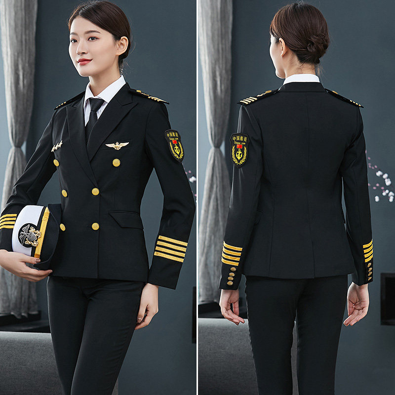 여성 선원 스타일 선원 블라우스 바 성능 맞춤형 작업복 크루즈 선박 유니폼 승무원 블레이저