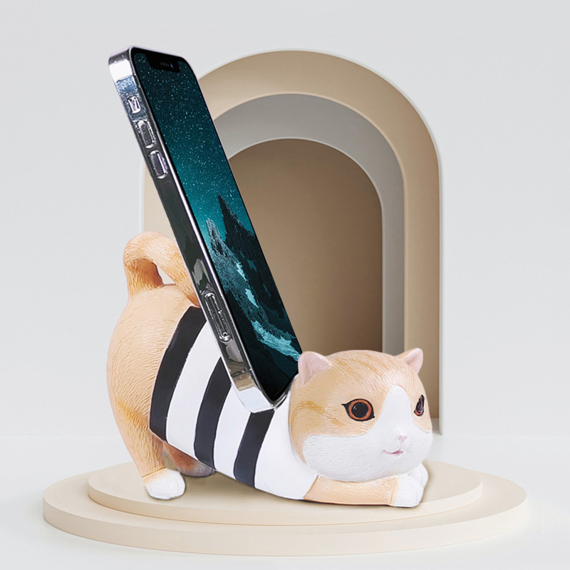 手机支架猫咪摆件卡通公仔礼物