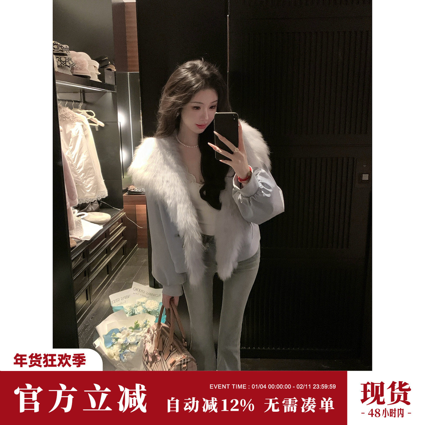 Sun雅乔【冰岛雪绒】冬季保暖气质狐狸毛领鹅绒派克服短外套女,女装/女士精品,羽绒服,淘宝优惠券,粉丝福利购,淘宝优惠卷