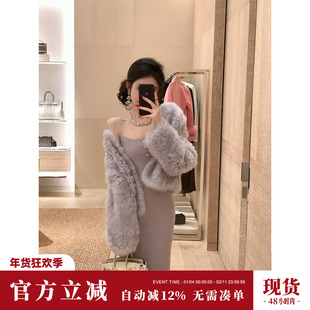 雅乔【钻石王妃-爱丁堡】春冬新款百搭毛衣裙针织吊带包臀连衣裙