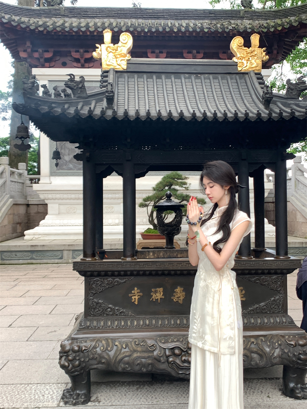 Sun雅乔【织梦】新中式国风薄纱刺绣马甲罩衫