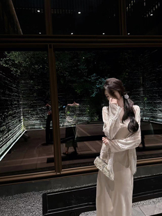 新款 夏季 忆江南 外套女 国风蕾丝空调衫 外披薄长袖 新中式 雅乔