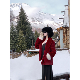 长袖 秋冬新款 草草环保貂毛保暖仿皮草外套女 名利场 Sun雅乔