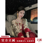 巳来运转 重工印花珠管绣新中式 秋装 唐装 国风短外套女 新款 雅乔