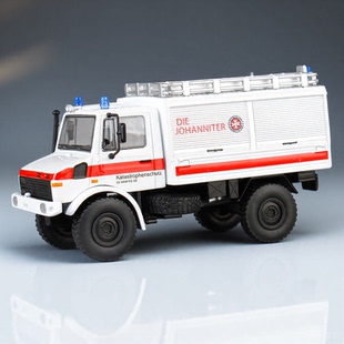 新品麦思迪1:64 乌尼莫克U1300L越野房车救援系列合金玩具车模型