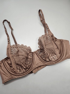 75BC80CE85BD90BD法老牌dim咖啡色蕾丝超薄钢圈文胸