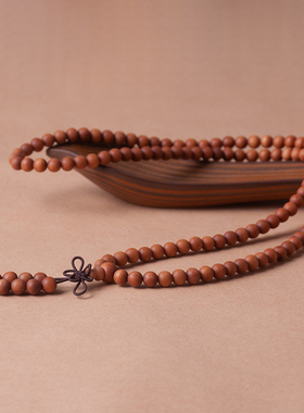 108颗简约款檀香木男女佛珠手链