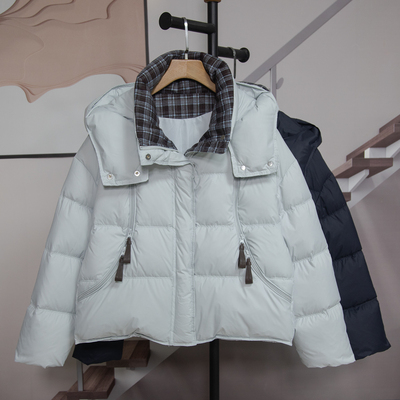 时尚立领鸭绒羽绒服女2025冬季