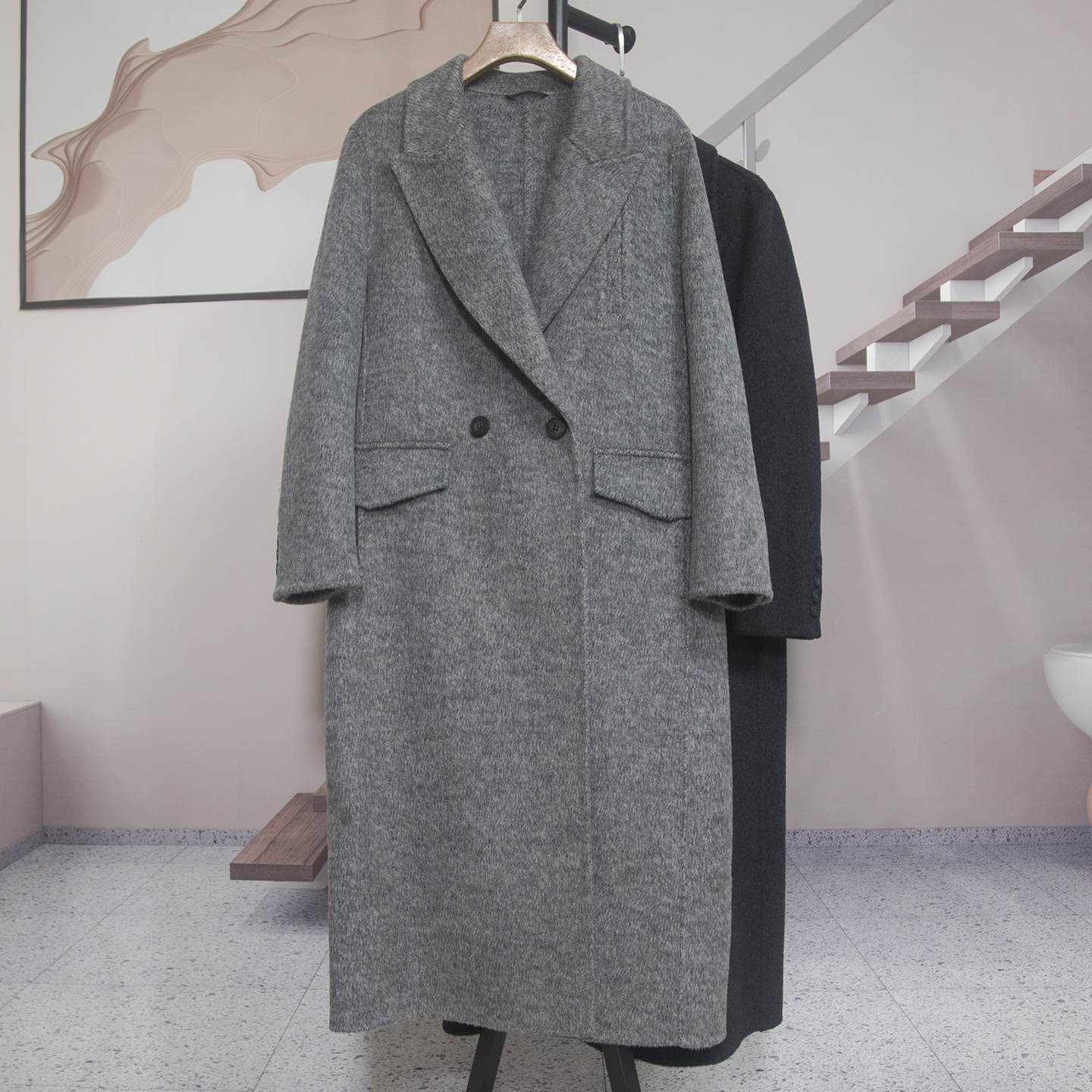 时尚气质双面羊毛羊绒大衣