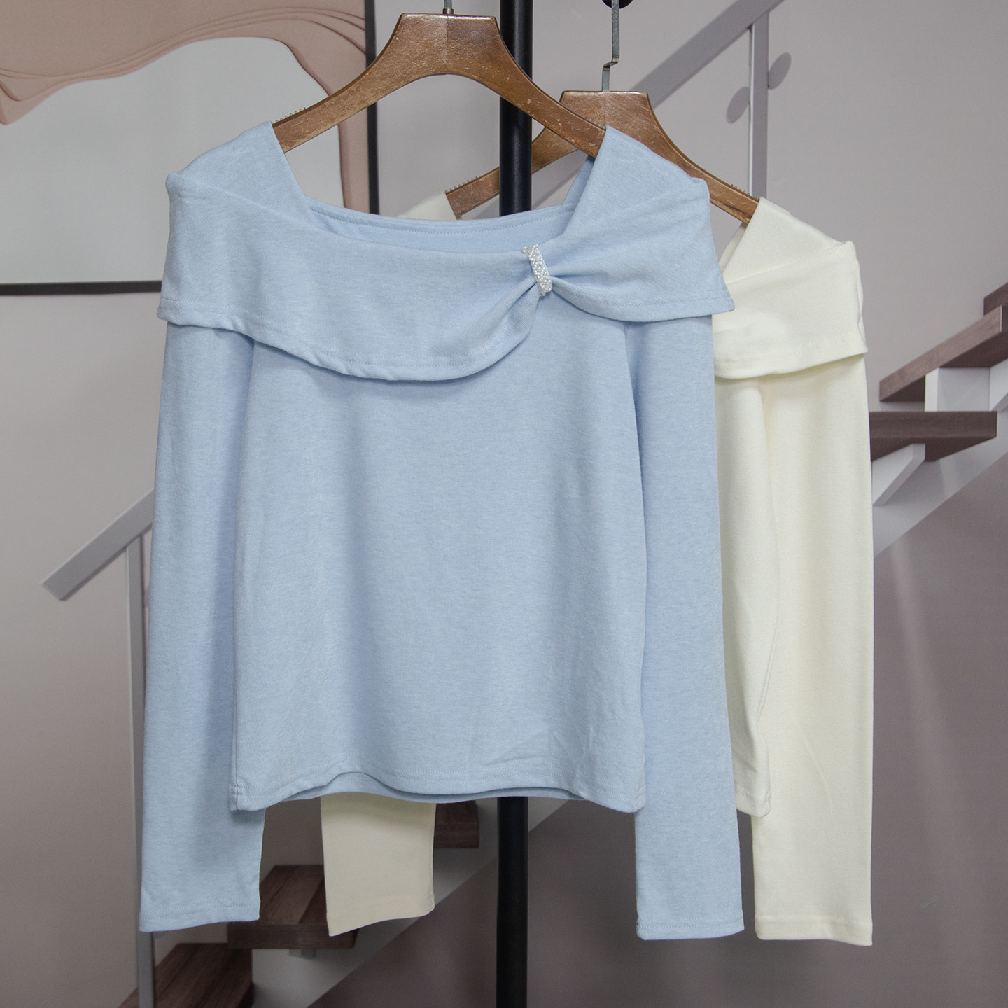 时尚温柔小香风长袖T恤女2026春季新款显瘦气质打底衫上衣潮F2605