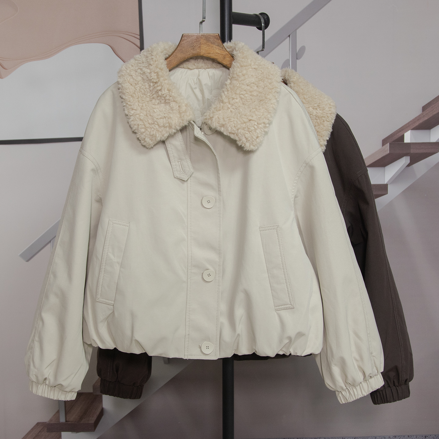 时尚韩版宽松夹棉外套