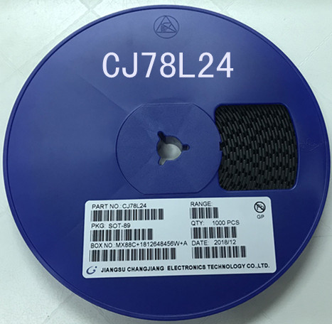 贴片三极管 CJ78L24 78L24 24V三端稳压管 SOT-89 一盘1K=188元