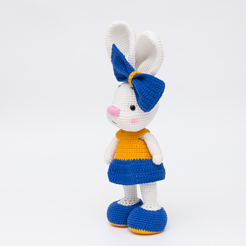 巧织馆歪嘴兔钩针毛线玩偶编织材料包牛奶棉钩针玩偶新手diy教程