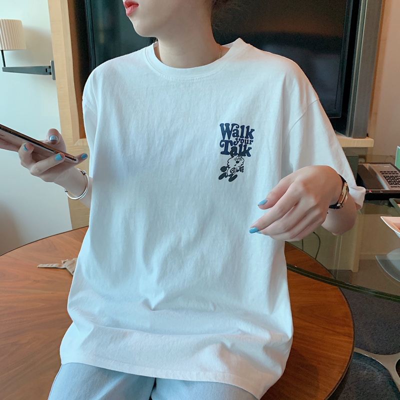 實拍 棉  短袖T恤女夏季