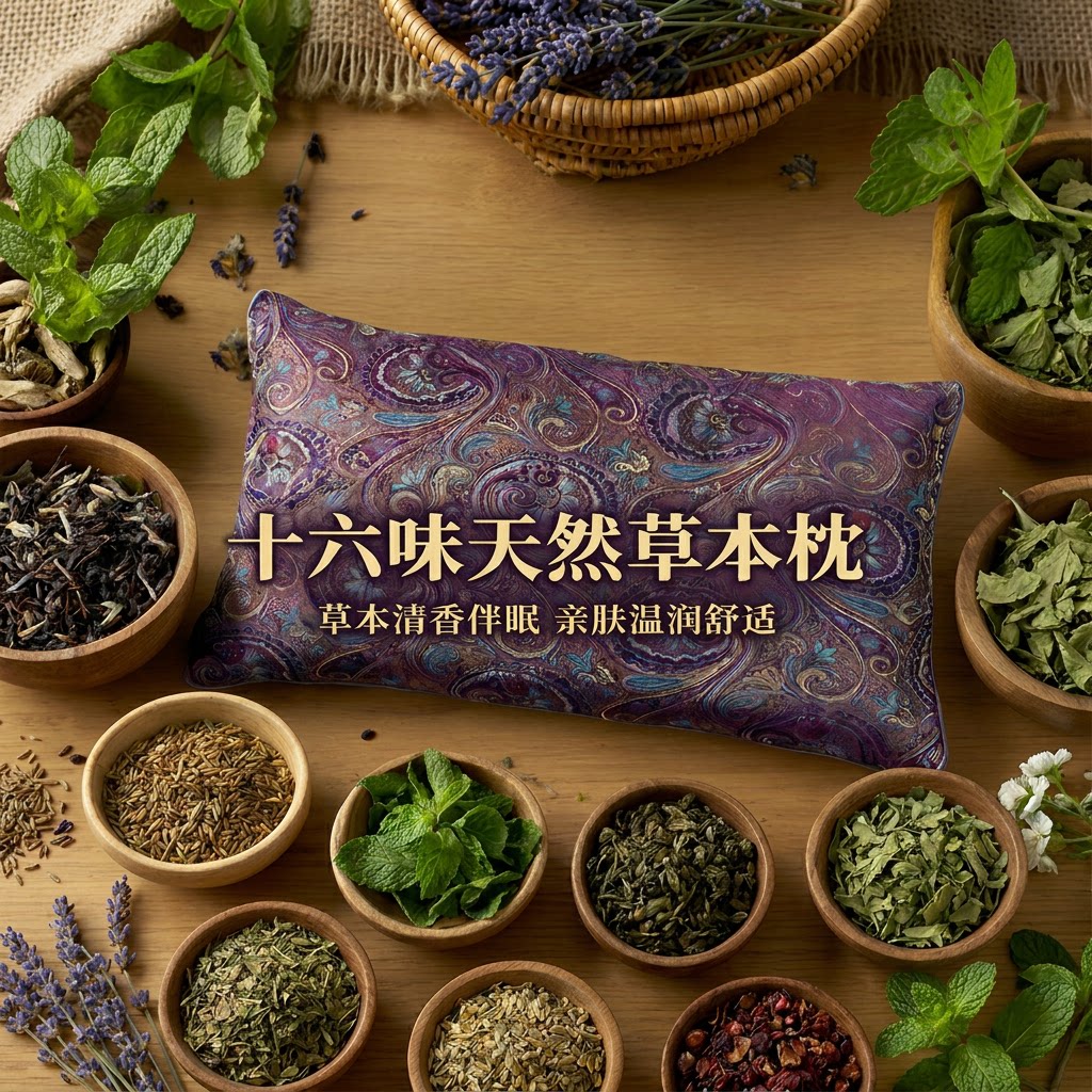 安/神/助/睡/眠枕草本药材枕