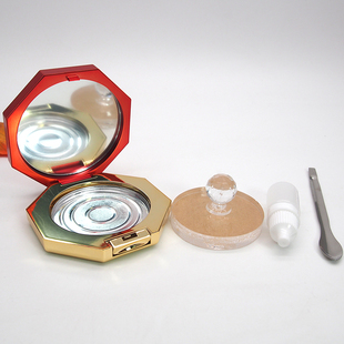 e大饼便携装粉饼替换盒带镜高光盒DIY腮红分装盒修容空盘压盘54mm