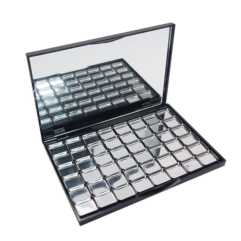 48色大容量磁铁眼影空盘带镜子磁吸腮红粉饼替换盒高光收纳盘分装