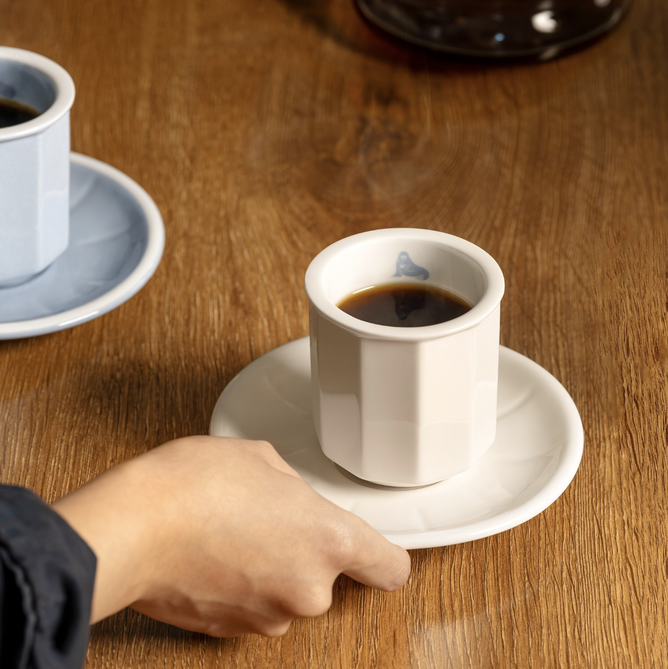 JinMarket韩国代购 fritz咖啡店 新款周边咖啡杯碟套装 两色