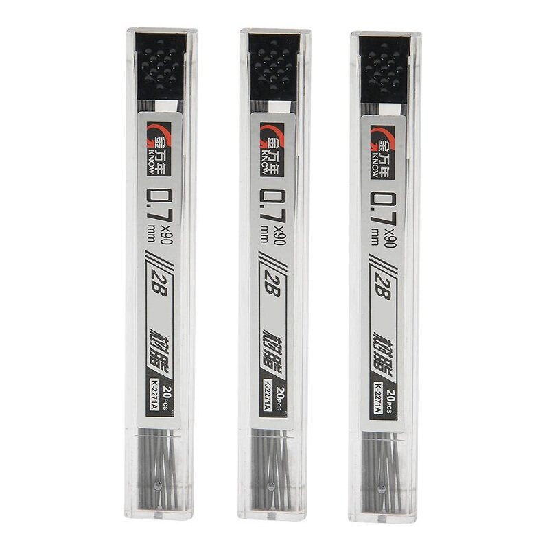 [4개 팩] JINWANNIAN 2271 0.5MM 0.7MM 자동 심 2B 이동식 심 자동 연필심
