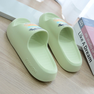 鲨鱼岛厚底防滑凉拖鞋女款夏季居家EVA外穿增高底【美人桥旗下】