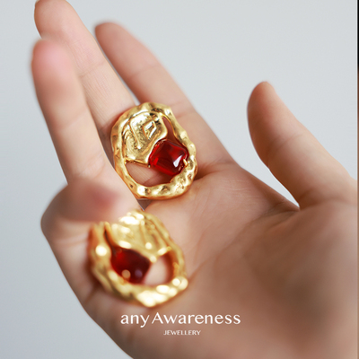 Anyawareness原创红玛瑙耳环