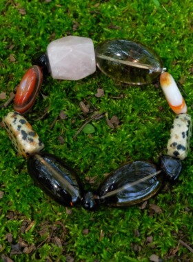 茶晶手链火山系橘红玛瑙