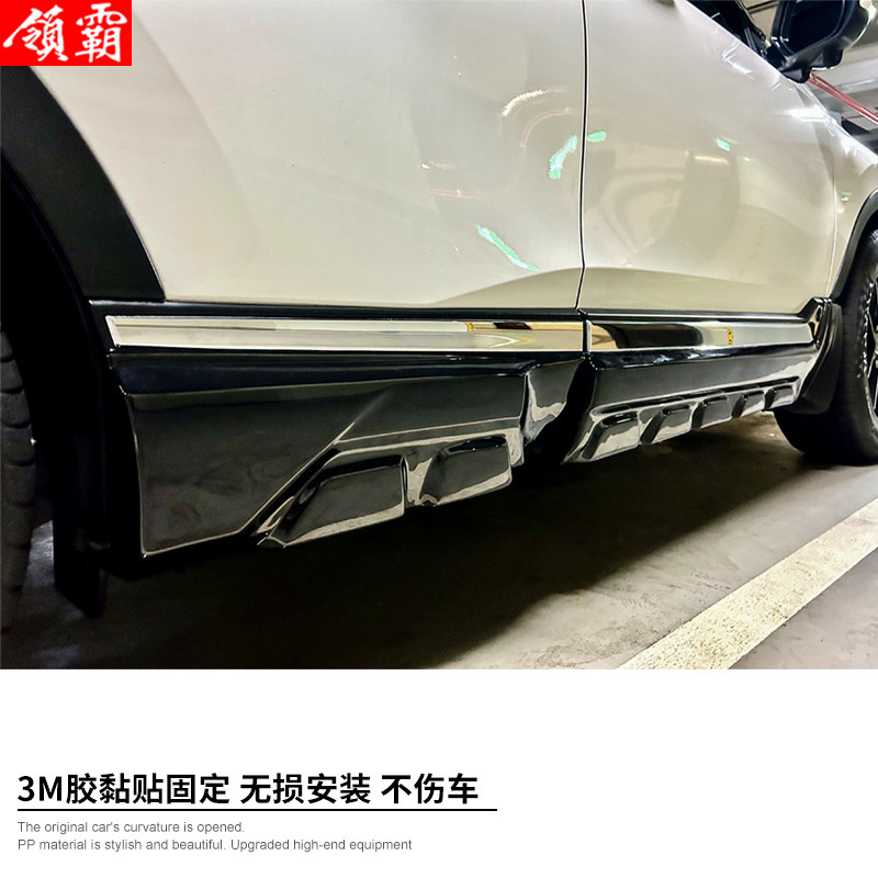 适用于17-22款本田CRV门板装饰件改装升级专用亮黑侧裙包围套件